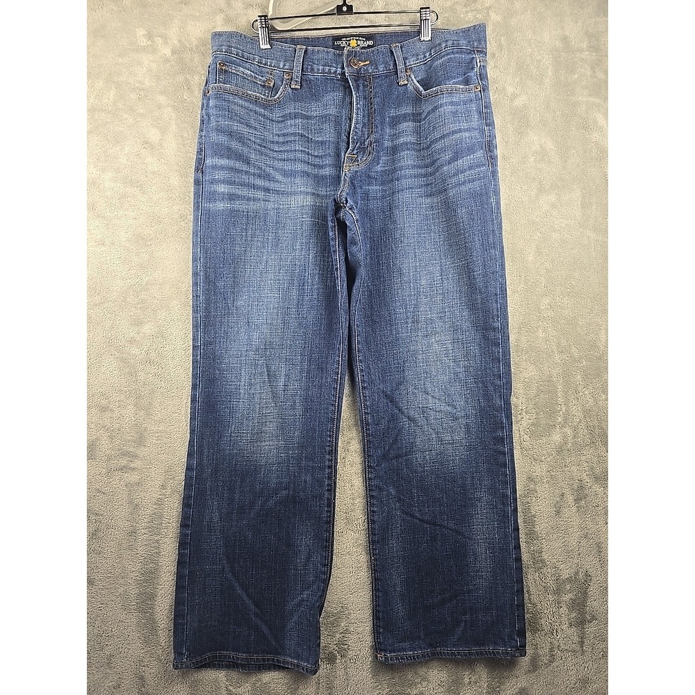 Lucky Brand 361 Vintage‎ Fit Straight Leg Jeans Mens Size 34x30 Blue Stretch